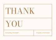 Beige And Brown Modern Aesthetic Business Thankyou Postcard - Page 1