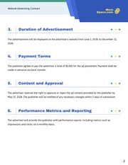 Website Advertising Contract Template - page 2