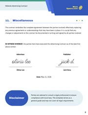 Website Advertising Contract Template - Seite 4