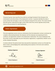 6 Month Employment Contract Template - Page 4