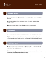 Daycare Contract Template - صفحة 2