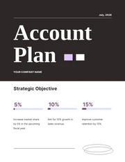 Black And White Simple Account Plan - Page 1