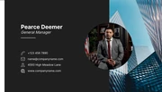 Black Modern Corporate Business Card - Page 2