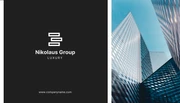 Black Modern Corporate Business Card - Page 1