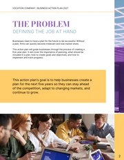 Purple Business Action Plan Template - Page 2