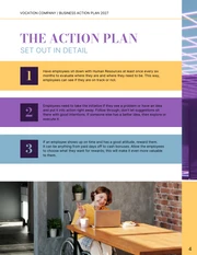 Purple Business Action Plan Template - Page 4