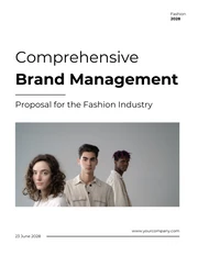 Black & White Modern Clean Minimalist Proposals Brand Management - Page 1