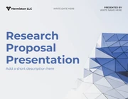 Blue And White Modern Clean Professional Proposal Research Presentation - Page 1