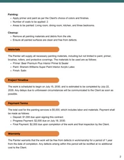 Residential Painting Contract Template - page 2