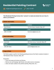 Residential Painting Contract Template - Seite 1