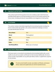 Horse Boarding Contract Template - Seite 2