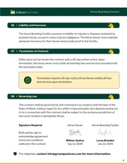 Horse Boarding Contract Template - page 4