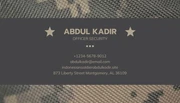 Brown Modern Texture Military Business Card - Page 2