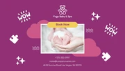 Dark Purple Cute Playful Baby And Spa Appointment Business Card - page 1