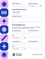Quality Assurance (QA) Form Template - Seite 3