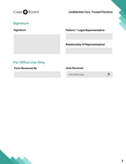 HIPAA Consent Form Template - Page 3