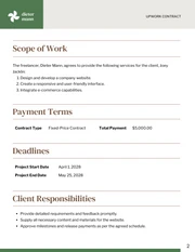 Upwork Contract Template - Página 2