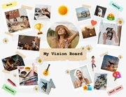 Blank Colorful Goals Vision Board - Venngage