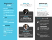 Black and Light Blue Business Conference Corporate Tri-fold Brochure - Page 2