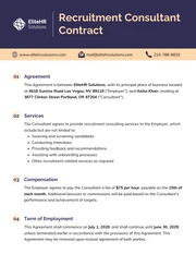 Recruitment Consultant Contract Template - Seite 1