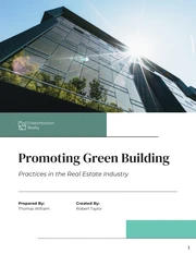 Simple Green and White Real Estate Proposal - Page 1