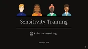 Black Modern Sensitivity Training Presentation Template - Page 1