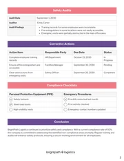 Safety Compliance Report Template - Page 2