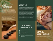 Green And Brown Simple Minimalist Modern Special Spa Brochure - Seite 1