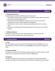 Nurse Consultant Contract Template - Pagina 2