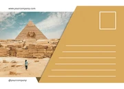 White And Gold Modern Professional Egypt Travel Postcard - Page 2