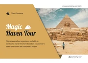 White And Gold Modern Professional Egypt Travel Postcard - Page 1