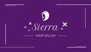 Purple Minimalist feminim Hair Salon Business Card - Page 1