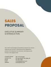 Professional Orange And Blue Sales Proposal - page 1