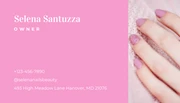 Pink Modern Photo Beauty Nails Business Card - page 2