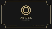 Black and Gold Simple Jewelry Business Card - Page 1