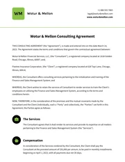 Simple Green Consulting Agreement - Page 1