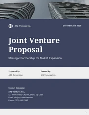 Joint Venture Proposal - Page 1