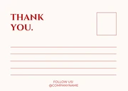 Beige And Red Minimalist Business Thankyou Postcard - Page 2