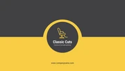 Black and Yellow Professional Business Card Barber - Seite 2
