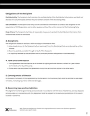 Simple Black and White Company Non-Disclosure Agreement Contract - Page 2