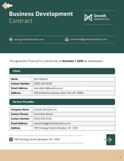 Business Development Contract Template - Page 1