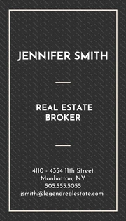 Dark Real Estate Business Card - Page 1
