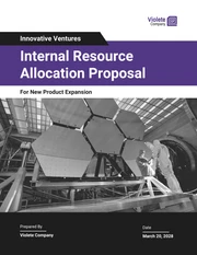 Purple Black Modern Minimalist Internal Resource Allocation Proposal - Page 1