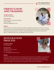 Red And Cream Onboarding Plan - Page 4