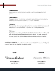 Freelance Hair Stylist Contract Template - Page 5