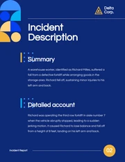 Blue And Orange Pattern Incident Report - Page 2