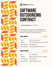 Software Outsourcing Contract Template - Pagina 1