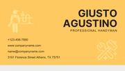 Light Grey And Yellow Classic Illustration Handyman Business Card - Page 2