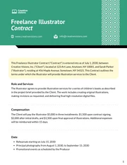 Freelance Illustrator Contract Template - Pagina 1