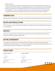 Simple Orange and White Lease Contract - page 3